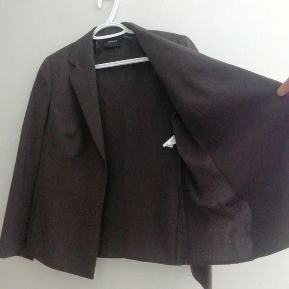 Akris Wool Summer Blazer Single Breasted with Hidden Snap Closure Size 10 - Picture 6 of 17